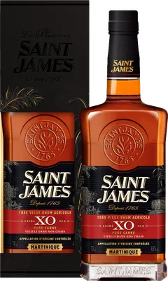 Bouteille de spiritueux : XO Très Vieux Rhum Agricole de la marque Saint James