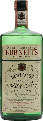 Bouteille de spiritueux : White Satin Gin 1980 de la marque Burnett's
