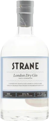 Bouteille de spiritueux : Navy Strength London Dry Gin de la marque Strane