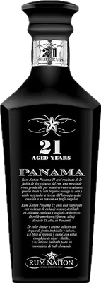 Bouteille de spiritueux : Panama Decanter 21 Years Black Edition de la marque Rum Nation