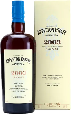 Bouteille de spiritueux : Hearts Collection - 2003 de la marque Appleton Estate
