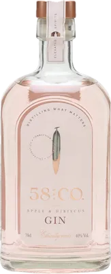 Bouteille de spiritueux : Apple and Hibiscus Pink Gin de la marque 58 And Co