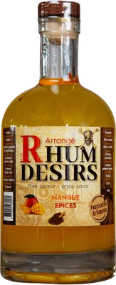 Bouteille de spiritueux : Mangue Epices de la marque Rhum Désirs