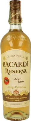 Bouteille de spiritueux : Reserva Aged Rum Vintage de la marque Bacardi