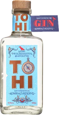 Bouteille de spiritueux : Navy Strength Admirals Reserve de la marque Tohi Gin