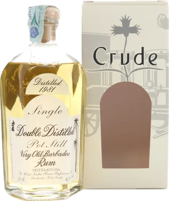 Bouteille de spiritueux : Crude Single Double Distilled Pot Still de la marque West Indies