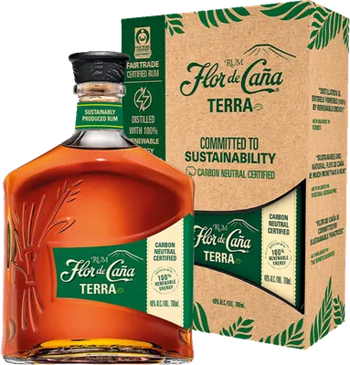 Bouteille de spiritueux : Terra de la marque Flor de Caña