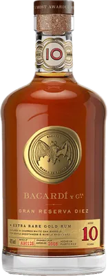 Bouteille de spiritueux : Gran Reserva Diez Aged 10 Years de la marque Bacardi