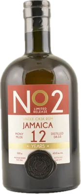 Bouteille de spiritueux : No2 Jamaica Rum de la marque Monymusk