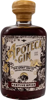 Bouteille de spiritueux : Festive Spice Gin de la marque Apoteca Gin