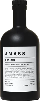 Bouteille de spiritueux : Dry Gin de la marque Amass