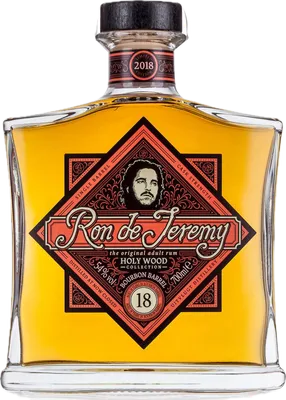 Bouteille de spiritueux : Holy Wood 18 YO Bourbon Barrel de la marque Ron de Jeremy