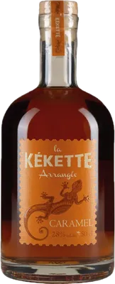 Bouteille de spiritueux : Caramel de la marque La Kékette Arrangée
