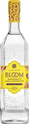 Bouteille de spiritueux : Passionfruit & Vanilla Blossom Gin de la marque Bloom