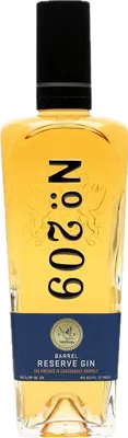 Bouteille de spiritueux : Chardonnay Barrel Reserve Gin de la marque No.209