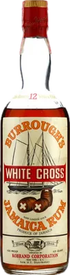 Bouteille de spiritueux : White Cross Jamaica Rum 1960s de la marque Burrough's