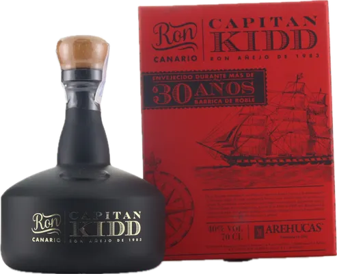 Bouteille de spiritueux : Captain Kidd de la marque Arehucas