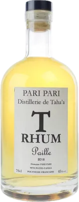 Bouteille de spiritueux : TRhum - Paille de la marque Pari Pari - Distillerie de Taha'a