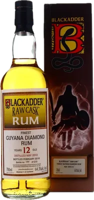 Bouteille de spiritueux : Raw Cask Rum de la marque Diamond