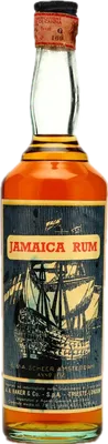 Bouteille de spiritueux : Jamaica Rum 1960s de la marque A.A. Baker & Co. S.p.A.