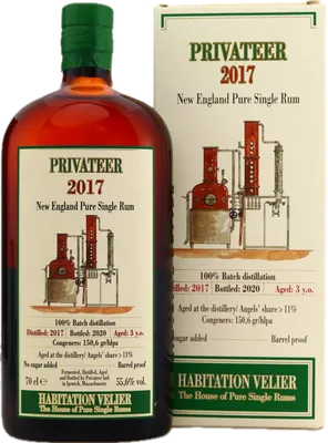 Bouteille de spiritueux : New England Single Rum de la marque Habitation Velier