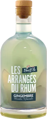 Bouteille de spiritueux : Les Arrangés Du Rhum Gingembre Menthe Glaciale de la marque Breiz’île