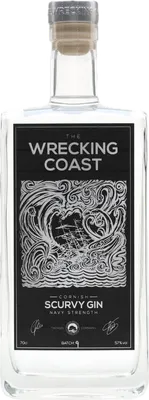 Bouteille de spiritueux : Coast Scurvy Gin de la marque Wrecking