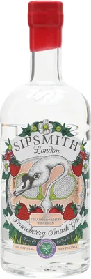 Bouteille de spiritueux : Strawberry Smash Gin de la marque Sipsmith