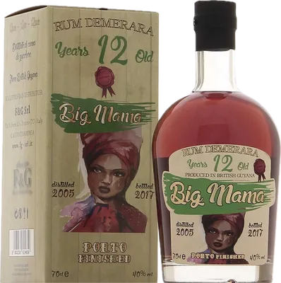 Bouteille de spiritueux : Rum Demerara Porto Finished de la marque Big Mama