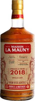 Bouteille de spiritueux : Production 2018 Le Comptoir Irlandais de la marque Maison La Mauny