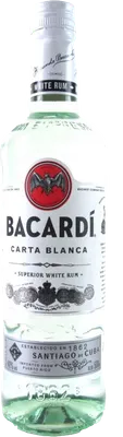 Bouteille de spiritueux : Carta Blanca 40° de la marque Bacardi