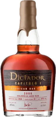 Bouteille de spiritueux : Capitulo 1 American Oak Cask 2000 de la marque Dictador