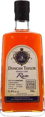 Bouteille de spiritueux : Single Cask Rum 1998 Aged 18 Years (Bellevue Distillery) de la marque Duncan Taylor