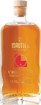 Bouteille de spiritueux : L'Aventurier Rhum Vieux Traditionnel 13 Ans d'Âge de la marque Isautier