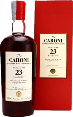 Bouteille de spiritueux : Heavy Trinidad Rum de la marque Caroni