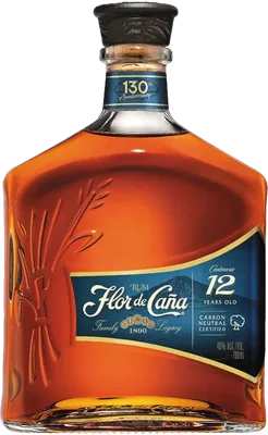 Bouteille de spiritueux : 12 Years Old de la marque Flor de Caña
