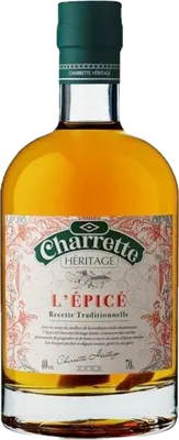 Bouteille de spiritueux : Héritage L'épicé de la marque Charrette