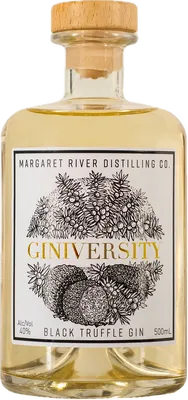 Bouteille de spiritueux : Black Truffle Gin de la marque Giniversity