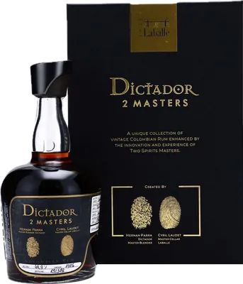 Bouteille de spiritueux : 2 Masters Laballe 1976 de la marque Dictador
