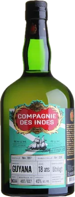 Bouteille de spiritueux : Guyana 18 Ans – Single Cask de la marque Compagnie des Indes