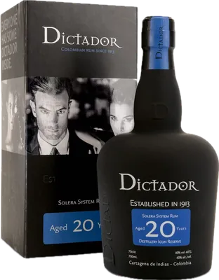 Bouteille de spiritueux : 20 Years Solera de la marque Dictador