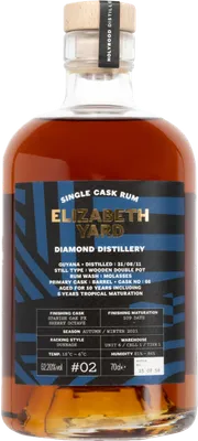 Bouteille de spiritueux : Diamond Distillery 2011 Spanish Oak PX Sherry Octave de la marque Elizabeth Yard
