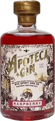 Bouteille de spiritueux : Raspberry Gin de la marque Apoteca Gin