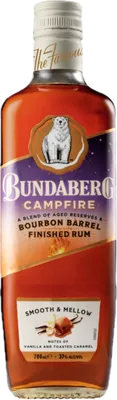 Bouteille de spiritueux : Campfire Bourbon Barrel Finished Smooth & Mellow de la marque Bundaberg