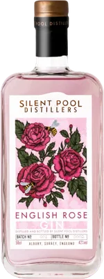 Bouteille de spiritueux : English Rose Gin de la marque Silent Pool