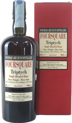 Bouteille de spiritueux : Triptych de la marque Foursquare