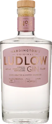 Bouteille de spiritueux : No. 4 Wardington's Original Hibiscus, Orange & Pink Peppercorn de la marque Ludlow