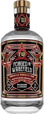 Bouteille de spiritueux : Rhubarb & Ginger de la marque Forged in Wakefield