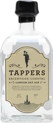 Bouteille de spiritueux : Brightside London Dry Gin de la marque Tappers