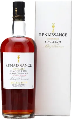 Bouteille de spiritueux : Single Rum 2016 & 2018 de la marque Renaissance